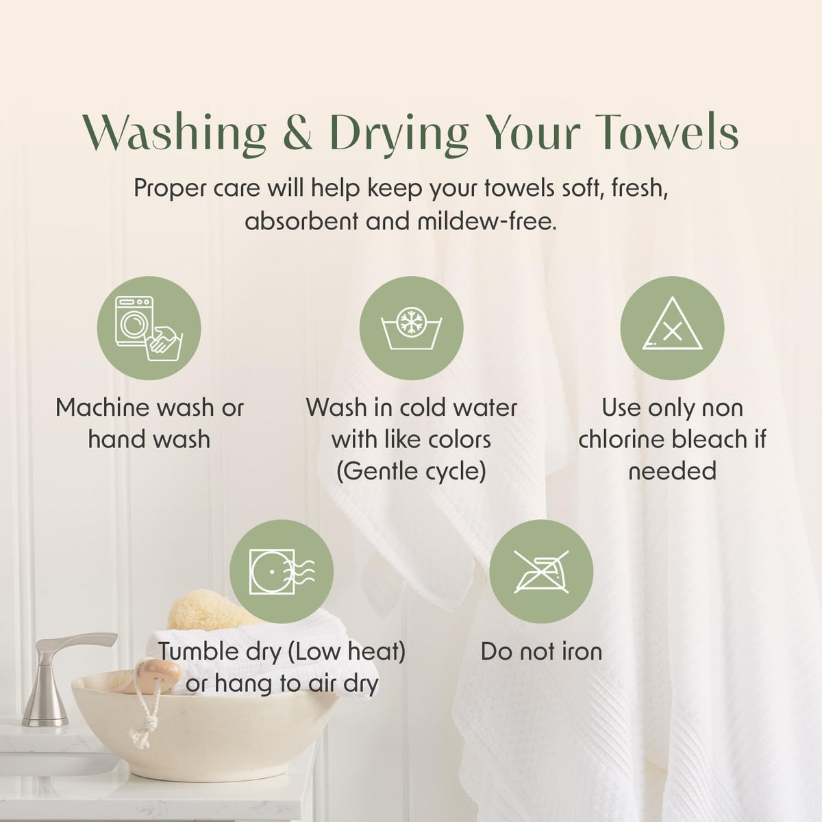 HearthStone™ Home 100% Cotton Hand Towel Set  6-Pack 4