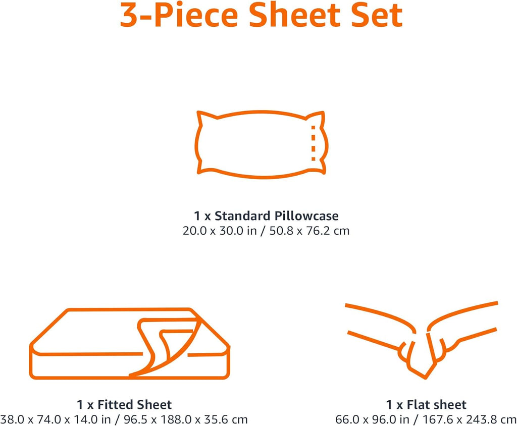 HearthStone™ Lightweight Super Soft Easy Care Wrinkle Free Microfiber 3 Piece Bed Sheet 2