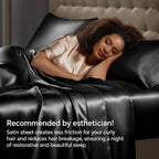 HearthStone™ Satin Sheets Queen Size Bed Set, Black, 4 Pieces 3