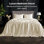 HearthStone™ Satin Sheets Queen Size Bed Set, Black, 4 Pieces 3