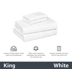 HearthStone™ Basics 4 Piece Bed Sheets Set, 100% Cotton Jersey, Includes Super Soft, Flat and Fitted Sheets 4