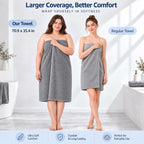 HearthStone™ Light Weight, High Absorbent, Quick Dry, Oversized Bath Shower Sheet 3