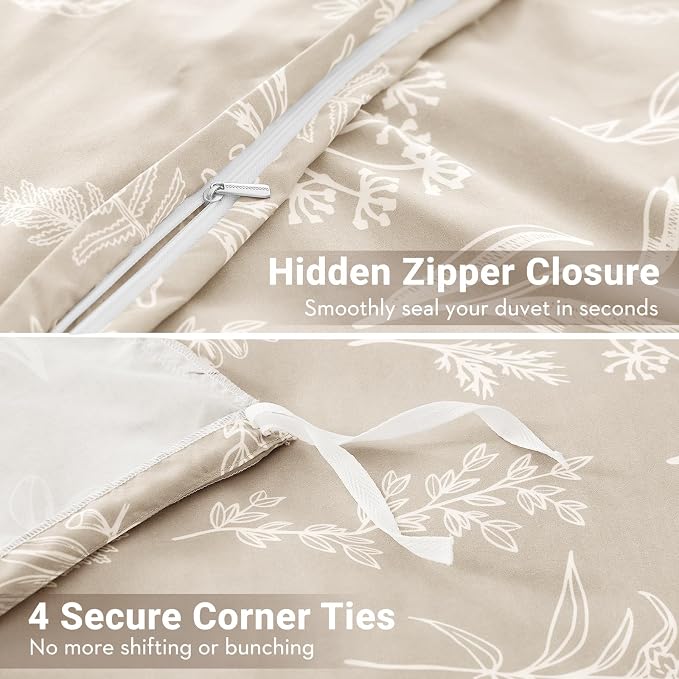HearthStone™ MUXHOMO Duvet Cover, 3-Piece Floral Bedding Set 5
