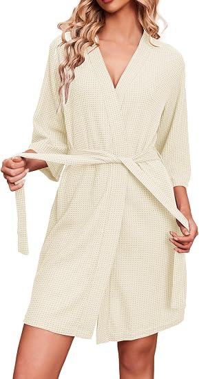 HearthStone™ Soft Waffle Fabric, Knee-Length and 34 Sleeve 4