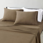 HearthStone™ Basics 4 Piece Bed Sheets Set, 100% Cotton Jersey, Includes Super Soft, Flat and Fitted Sheets 4