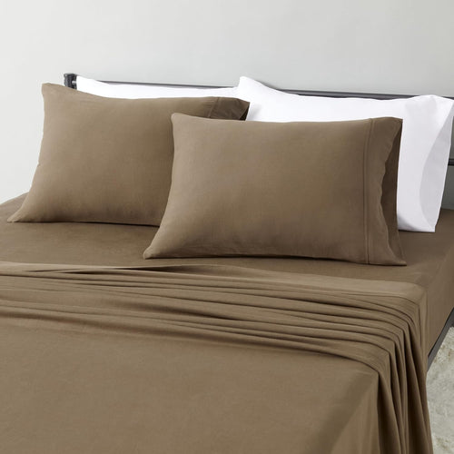 HearthStone™ Basics 4 Piece Bed Sheets Set, 100% Cotton Jersey, Includes Super Soft, Flat and Fitted Sheets 4