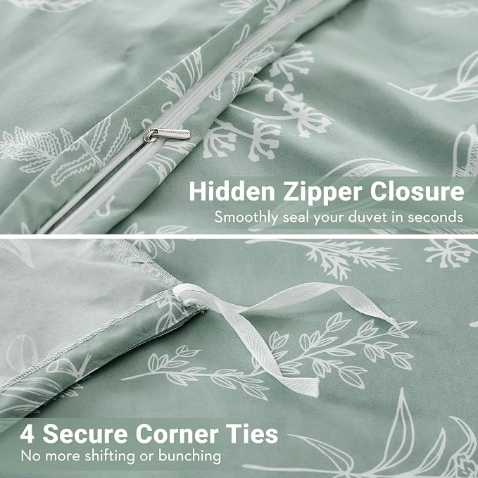 HearthStone™ MUXHOMO Duvet Cover, 3-Piece Floral Bedding Set 5