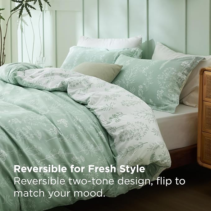 HearthStone™ Sage  Bedding Set Reversible Floral Comforter Set 3