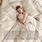 HearthStone™ MUXHOMO Duvet Cover, 3-Piece Floral Bedding Set 5