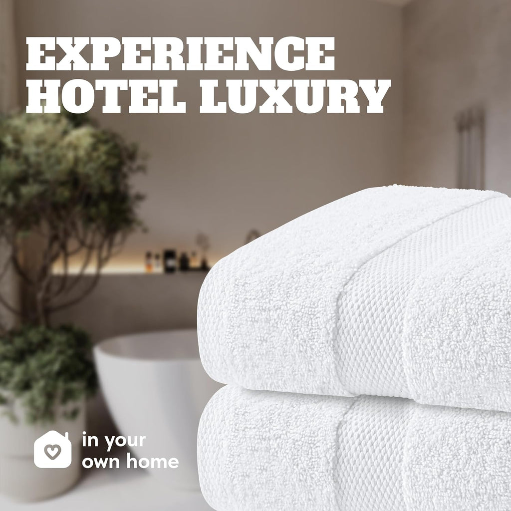 HearthStone™ Bath Towels 24x50 Inch, 6 Pack - Extra Absorbent Cotton Towel Set 2