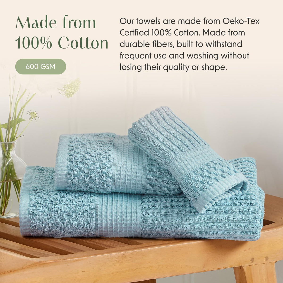HearthStone™ Home 100% Cotton Hand Towel Set  6-Pack 4