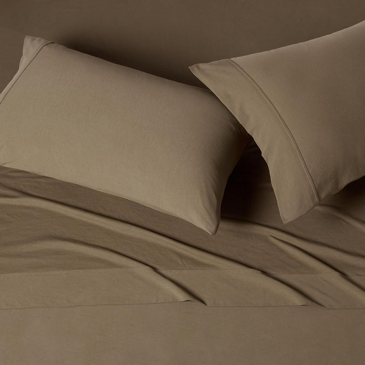 HearthStone™ Basics 4 Piece Bed Sheets Set, 100% Cotton Jersey, Includes Super Soft, Flat and Fitted Sheets 4
