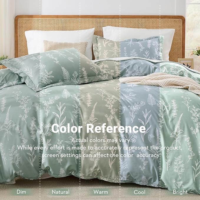HearthStone™ MUXHOMO Duvet Cover, 3-Piece Floral Bedding Set 5