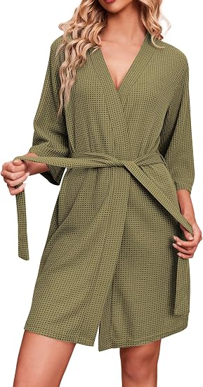 HearthStone™ Soft Waffle Fabric, Knee-Length and 34 Sleeve 4