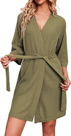 HearthStone™ Soft Waffle Fabric, Knee-Length and 34 Sleeve 4