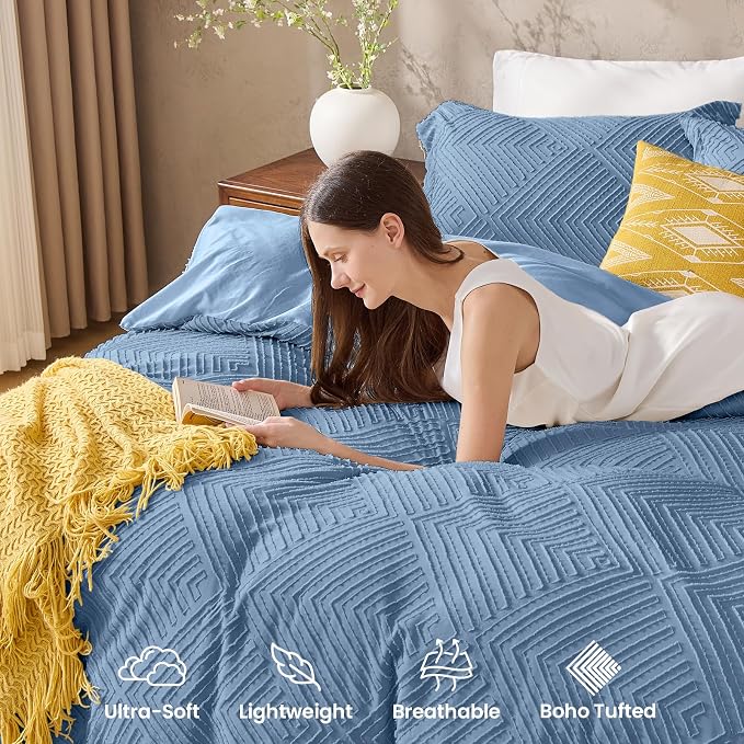 HearthStone™ Duvet Cover Queen, 3-Piece, Ultra Soft Pre-Washed Microfiber 1