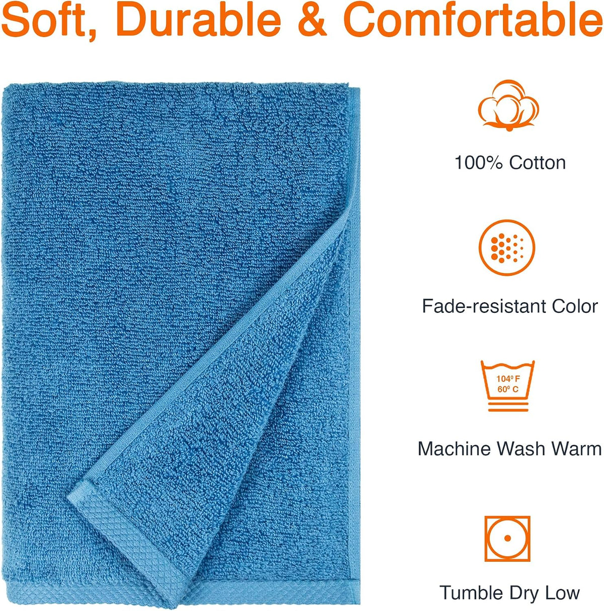 HearthStone™ Basics 2-Piece Quick-Dry Oversize Bath Towel, 100% Cotton, 54 x 30 1