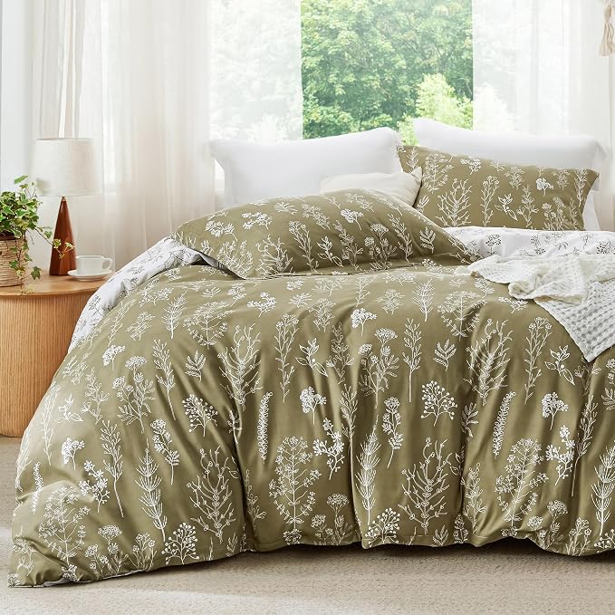 HearthStone™ Sage  Bedding Set Reversible Floral Comforter Set 3