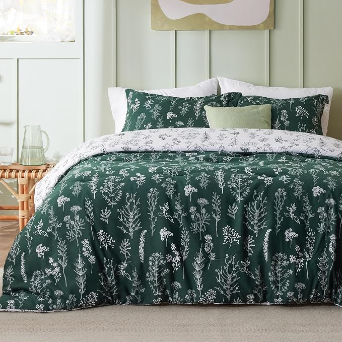 HearthStone™ Sage  Bedding Set Reversible Floral Comforter Set 3