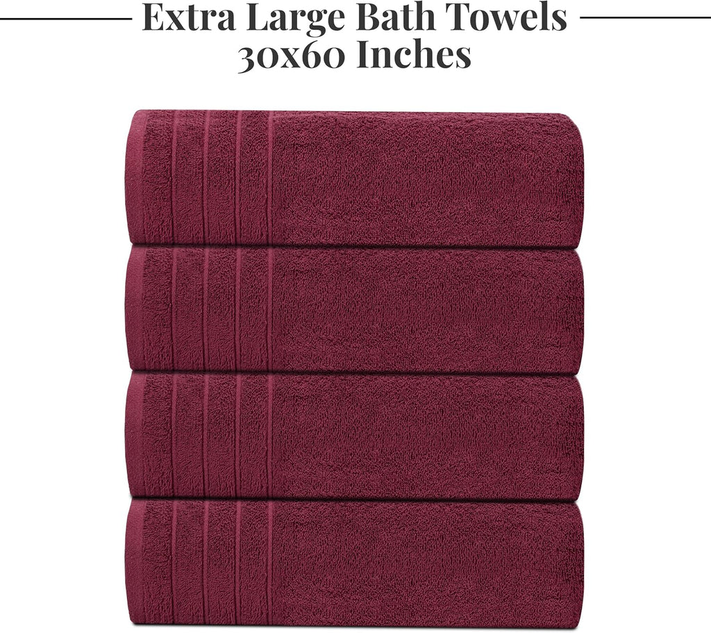 HearthStone™ Tens Towels 4 Piece Extra Large Bath Towels 30 x 60 Inches 5