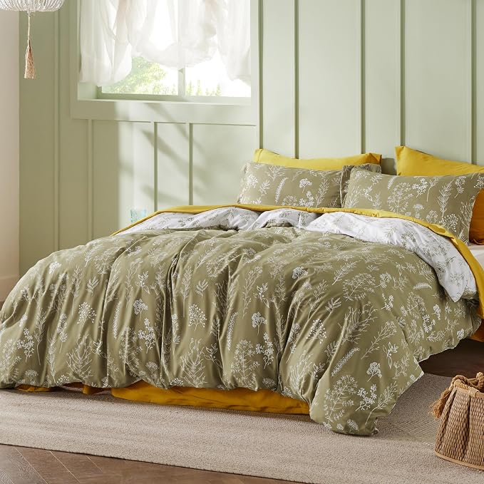 HearthStone™ Sage  Bedding Set Reversible Floral Comforter Set 3