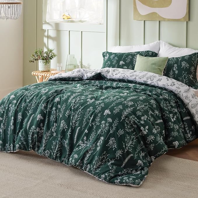 HearthStone™ Sage  Bedding Set Reversible Floral Comforter Set 3