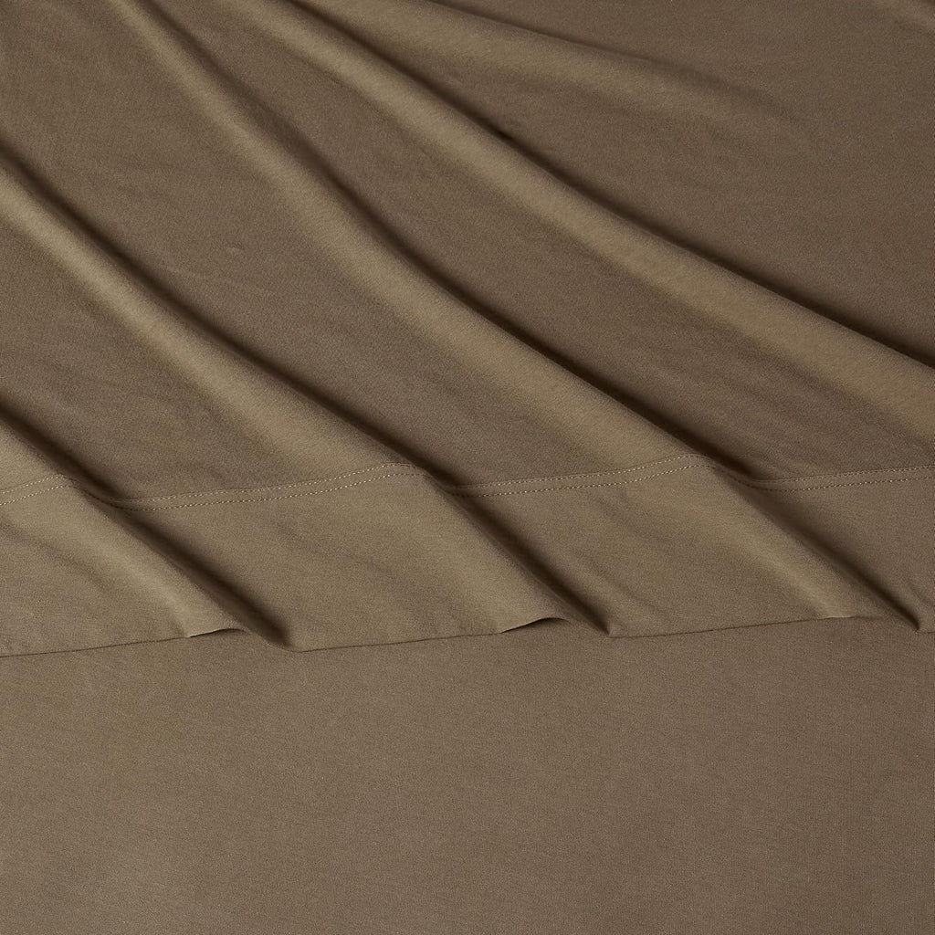 HearthStone™ Basics 4 Piece Bed Sheets Set, 100% Cotton Jersey, Includes Super Soft, Flat and Fitted Sheets 4