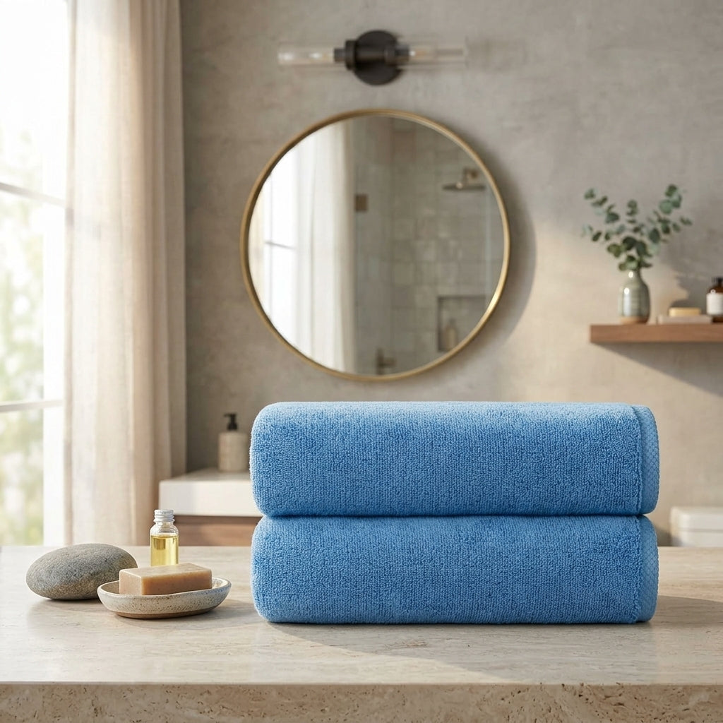 HearthStone™ Basics 2-Piece Quick-Dry Oversize Bath Towel, 100% Cotton, 54 x 30 1