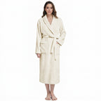 HearthStone™ Long Fuzzy Lightweight Bath Robe with Pockets for Shower 2