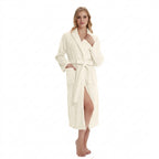 HearthStone™ Long Fuzzy Lightweight Bath Robe with Pockets for Shower 2