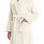 HearthStone™ Long Fuzzy Lightweight Bath Robe with Pockets for Shower 2
